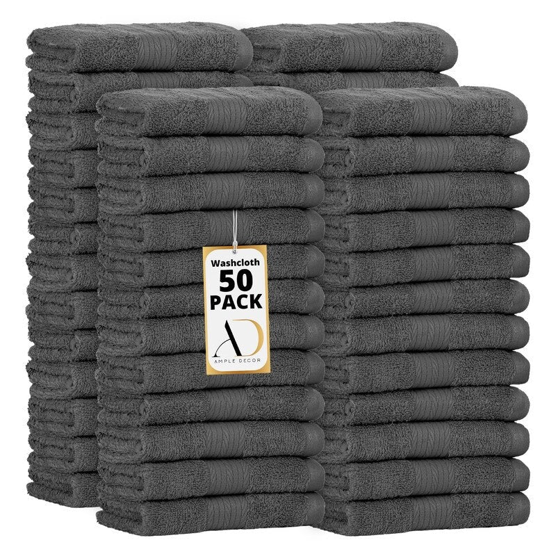 Panni assorbenti in puro cotone 600 GSM 12x12 pollici di Ample Decor - 50 pezzi
