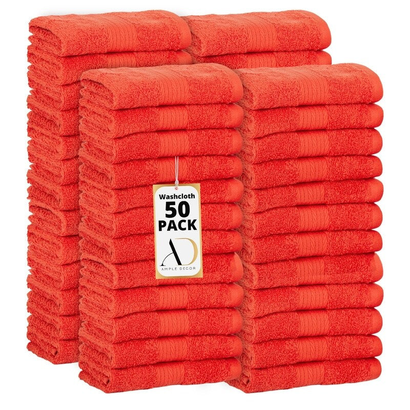 Panni assorbenti in puro cotone 600 GSM 12x12 pollici di Ample Decor - 50 pezzi