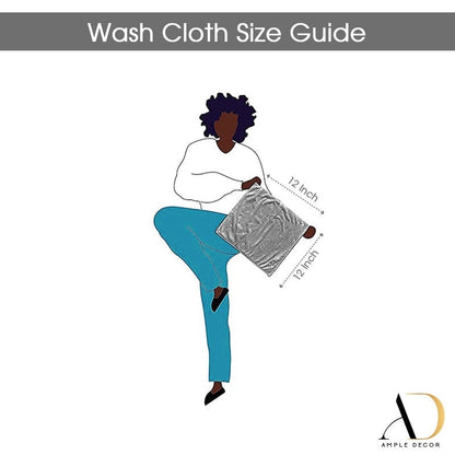 Panni assorbenti in puro cotone 600 GSM 12x12 pollici di Ample Decor - 50 pezzi