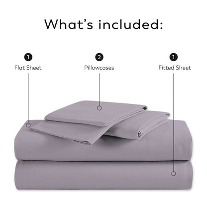 Set di lenzuola in percalle fresco e croccante di cotone biologico Purity Home 300TC