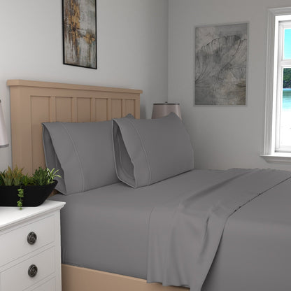 Set di lenzuola in percalle fresco e croccante di cotone biologico Purity Home 300TC