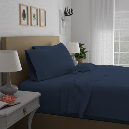 Set di lenzuola in percalle ultra morbido Purity Home 400TC 100% cotone a fibra lunga