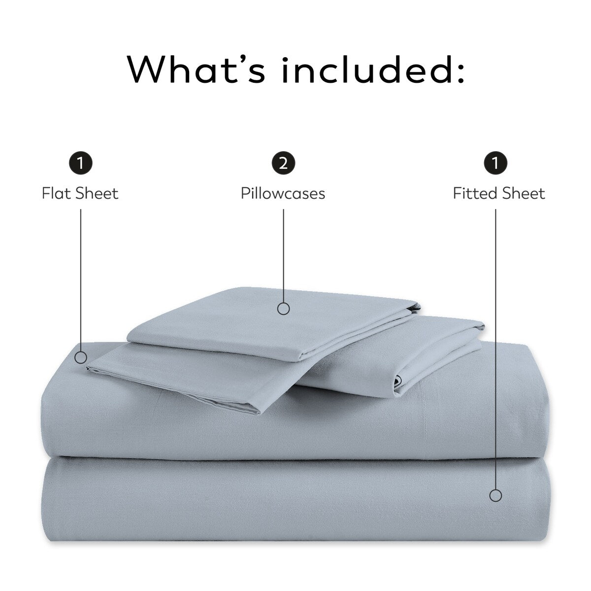 Set di lenzuola in percalle ultra morbido Purity Home 400TC 100% cotone a fibra lunga