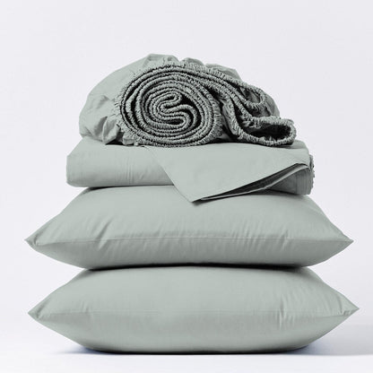 Set di lenzuola in percalle ultra morbido Purity Home 400TC 100% cotone a fibra lunga