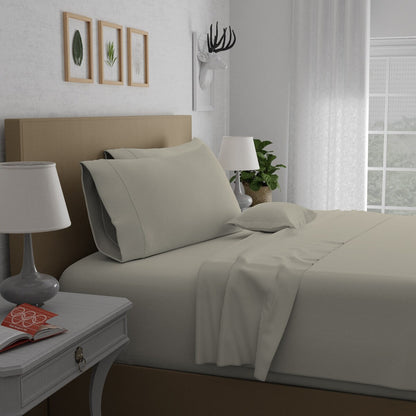 Set di lenzuola in percalle ultra morbido Purity Home 400TC 100% cotone a fibra lunga