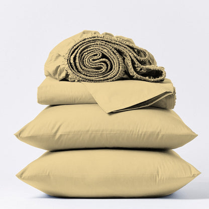 Set di lenzuola in percalle ultra morbido Purity Home 400TC 100% cotone a fibra lunga