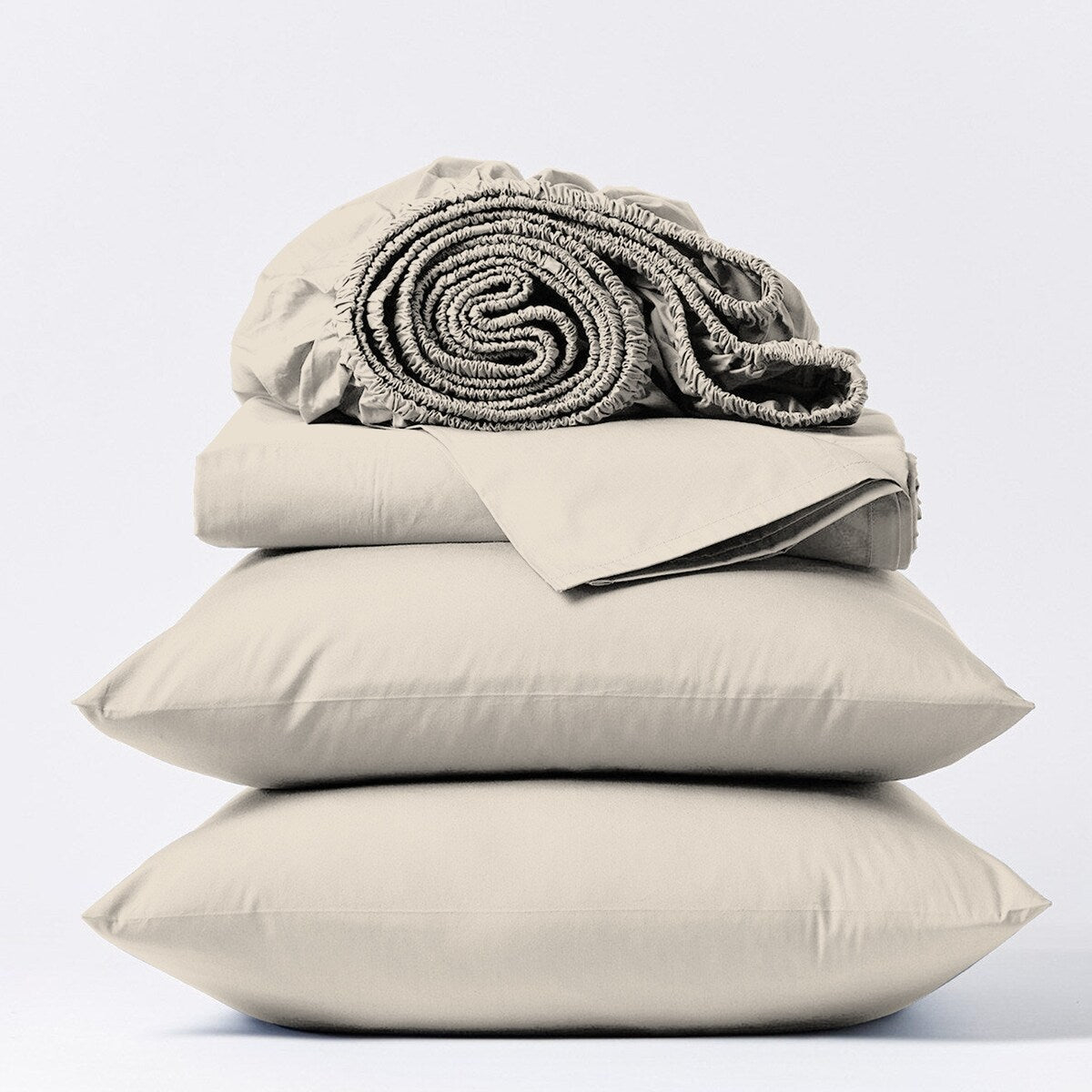 Set di lenzuola in percalle ultra morbido Purity Home 400TC 100% cotone a fibra lunga