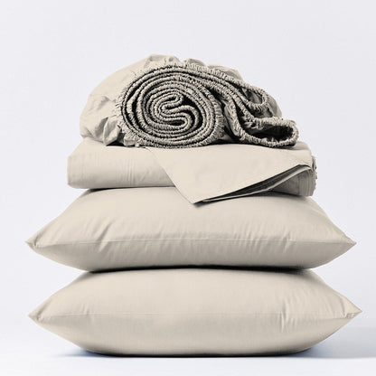 Set di lenzuola in percalle ultra morbido Purity Home 400TC 100% cotone a fibra lunga