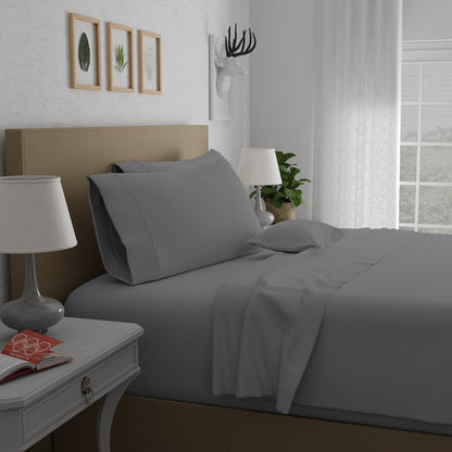 Set di lenzuola in percalle ultra morbido Purity Home 400TC 100% cotone a fibra lunga