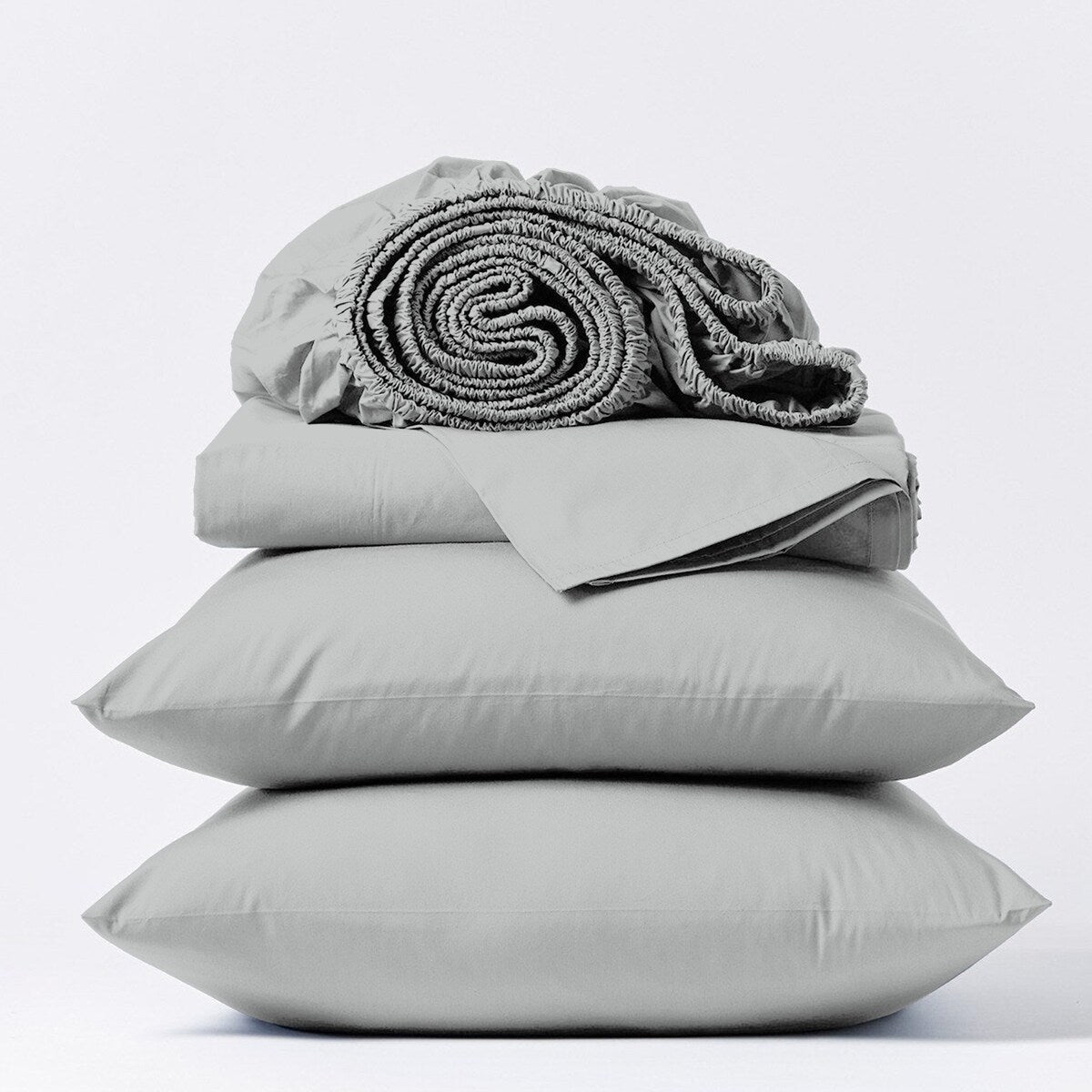 Set di lenzuola in percalle ultra morbido Purity Home 400TC 100% cotone a fibra lunga