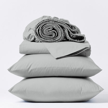 Set di lenzuola in percalle ultra morbido Purity Home 400TC 100% cotone a fibra lunga