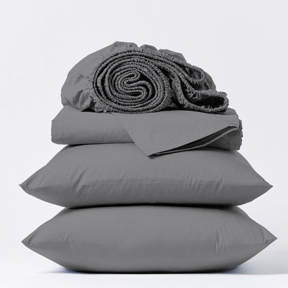 Set di lenzuola in percalle ultra morbido Purity Home 400TC 100% cotone a fibra lunga