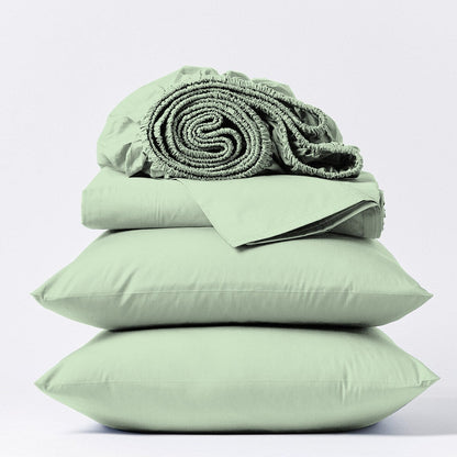 Set di lenzuola in percalle ultra morbido Purity Home 400TC 100% cotone a fibra lunga