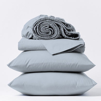 Set di lenzuola in percalle ultra morbido Purity Home 400TC 100% cotone a fibra lunga