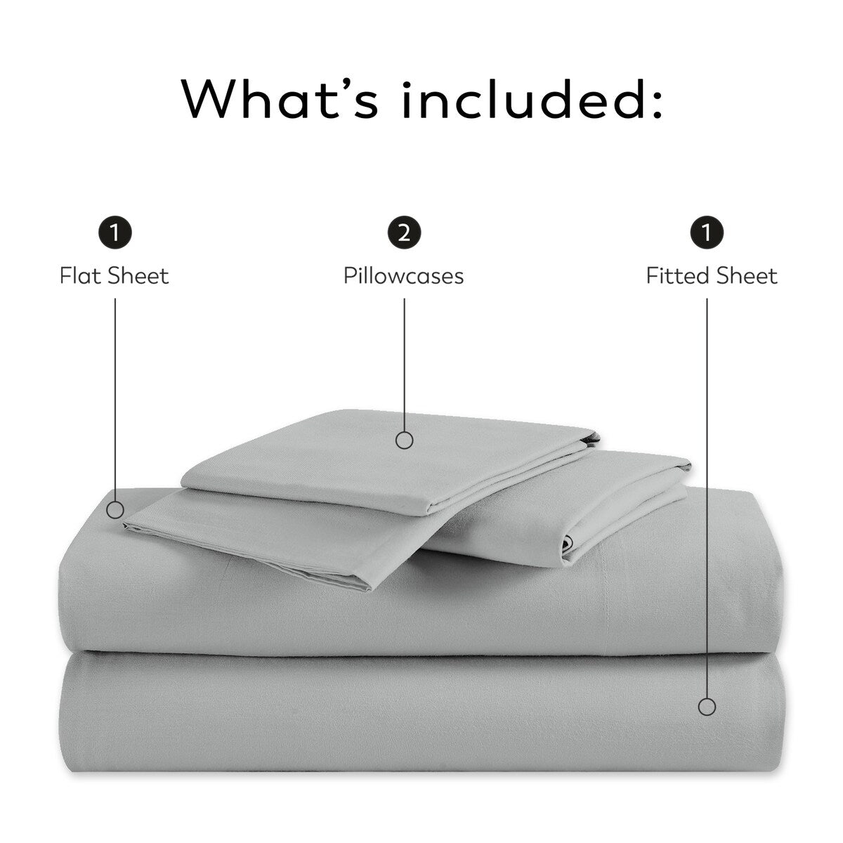 Set di lenzuola in percalle ultra morbido Purity Home 400TC 100% cotone a fibra lunga