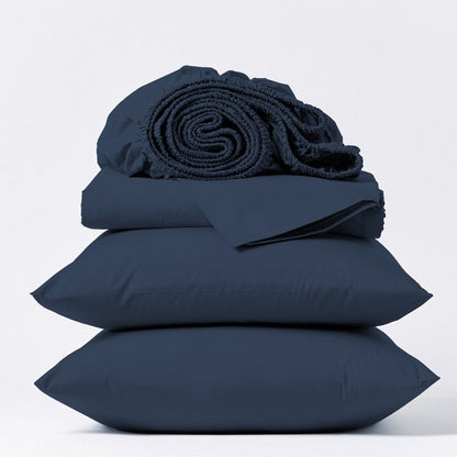 Set di lenzuola in percalle ultra morbido Purity Home 400TC 100% cotone a fibra lunga