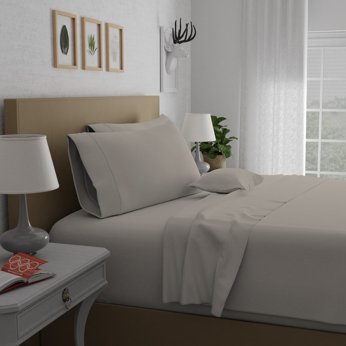 Set di lenzuola in raso di seta super morbido Purity Home 400TC 100% cotone