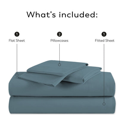 Set di lenzuola in raso di seta super morbido Purity Home 400TC 100% cotone