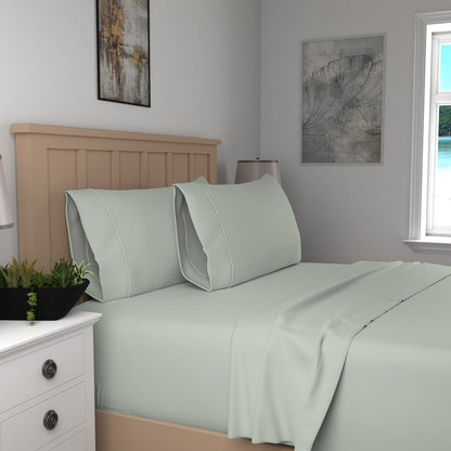 Set di lenzuola con tasche profonde, traspiranti e leggere in cotone Purity Home