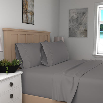 Set di lenzuola con tasche profonde, traspiranti e leggere in cotone Purity Home