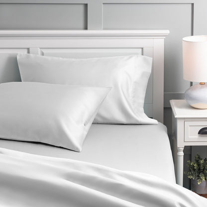 Set di lenzuola con tasche profonde, traspiranti e leggere in cotone Purity Home