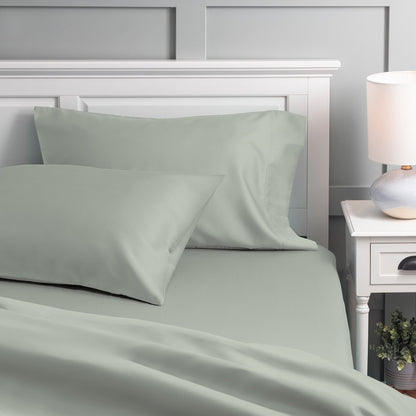 Set di lenzuola con tasche profonde, traspiranti e leggere in cotone Purity Home