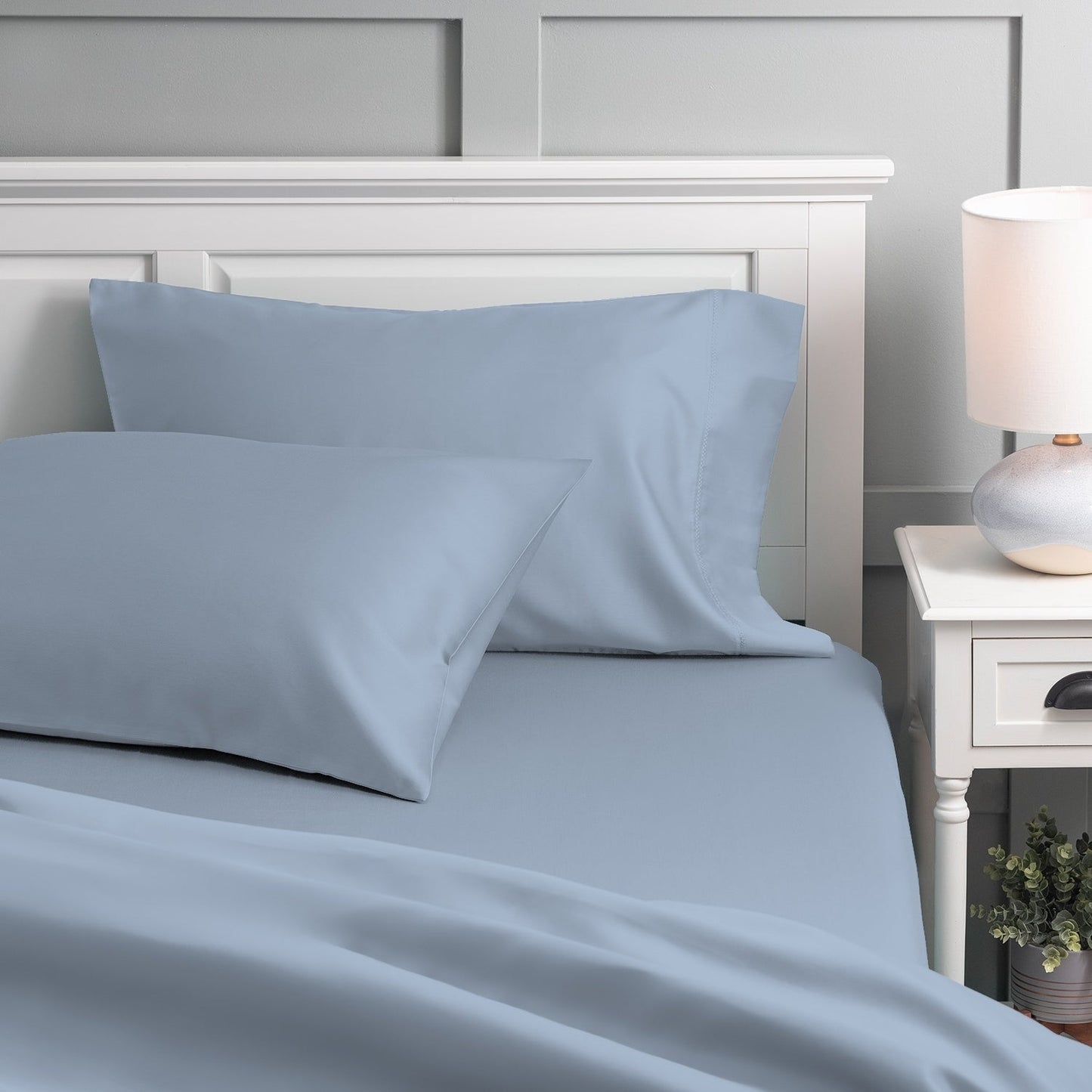 Set di lenzuola con tasche profonde, traspiranti e leggere in cotone Purity Home