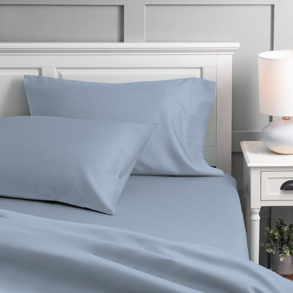 Set di lenzuola con tasche profonde, traspiranti e leggere in cotone Purity Home