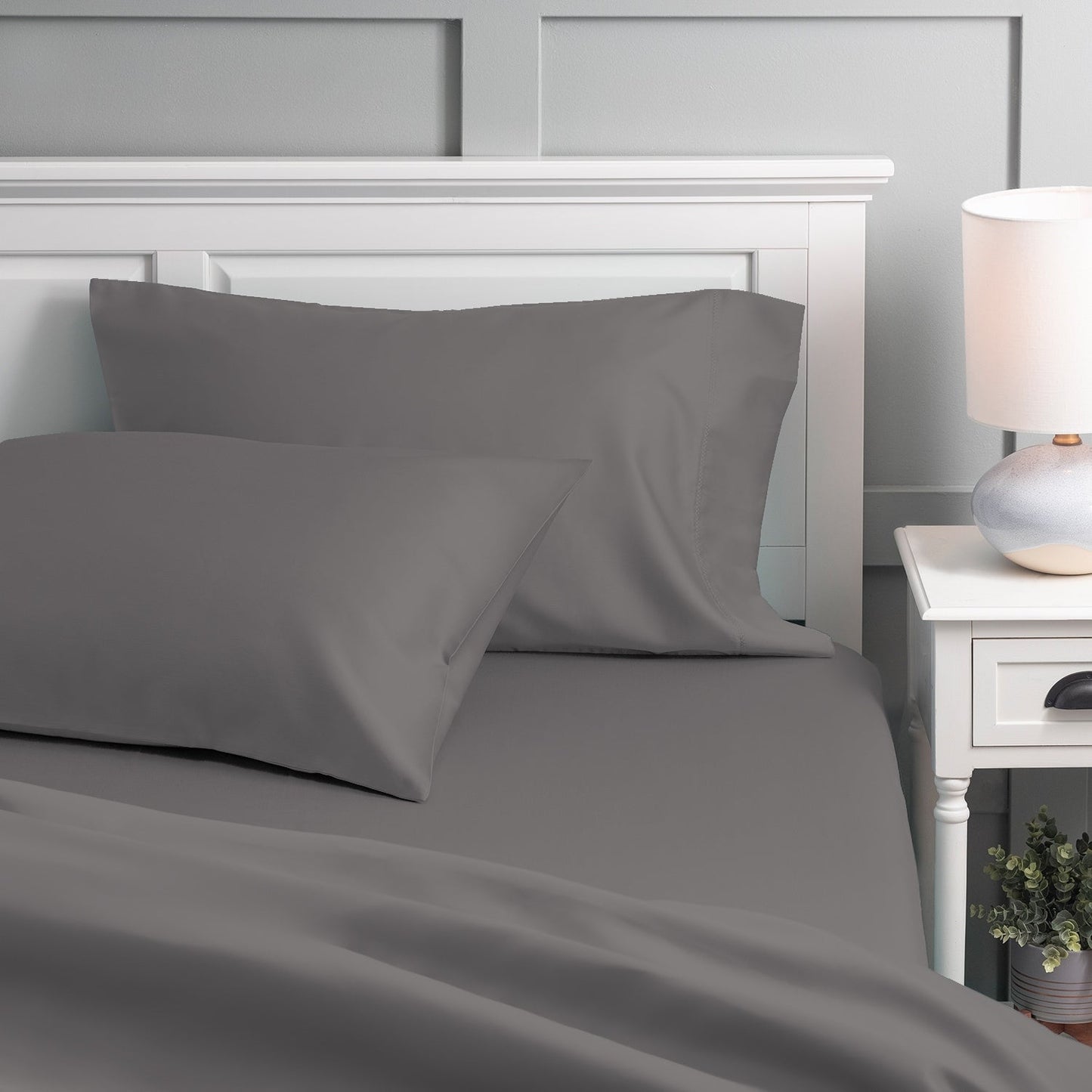 Set di lenzuola con tasche profonde, traspiranti e leggere in cotone Purity Home