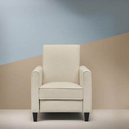 Poltrona reclinabile Pushback Home Theater - Poltrona reclinabile compatta con braccioli e poggiapiedi regolabile, ideale per piccoli spazi