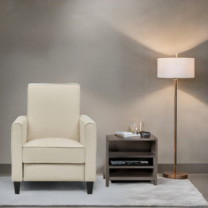 Poltrona reclinabile Pushback Home Theater - Poltrona reclinabile compatta con braccioli e poggiapiedi regolabile, ideale per piccoli spazi