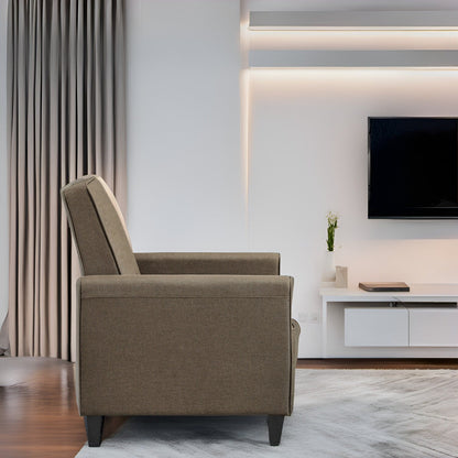 Poltrona reclinabile Pushback Home Theater - Poltrona reclinabile compatta con braccioli e poggiapiedi regolabile, ideale per piccoli spazi