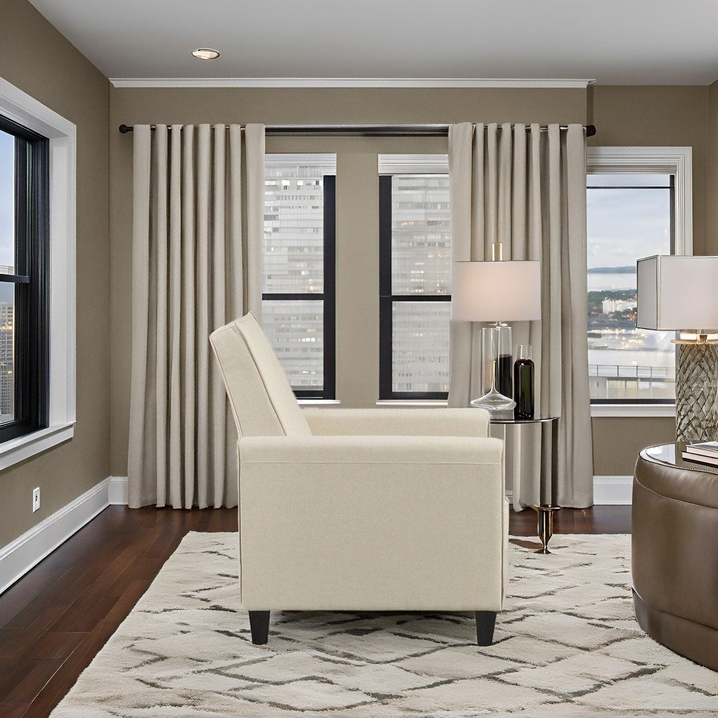 Poltrona reclinabile Pushback Home Theater - Poltrona reclinabile compatta con braccioli e poggiapiedi regolabile, ideale per piccoli spazi