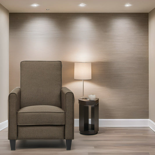 Poltrona reclinabile Pushback Home Theater - Poltrona reclinabile compatta con braccioli e poggiapiedi regolabile, ideale per piccoli spazi