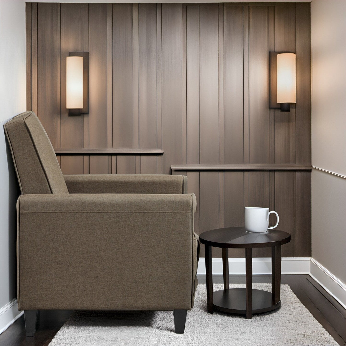 Poltrona reclinabile Pushback Home Theater - Poltrona reclinabile compatta con braccioli e poggiapiedi regolabile, ideale per piccoli spazi