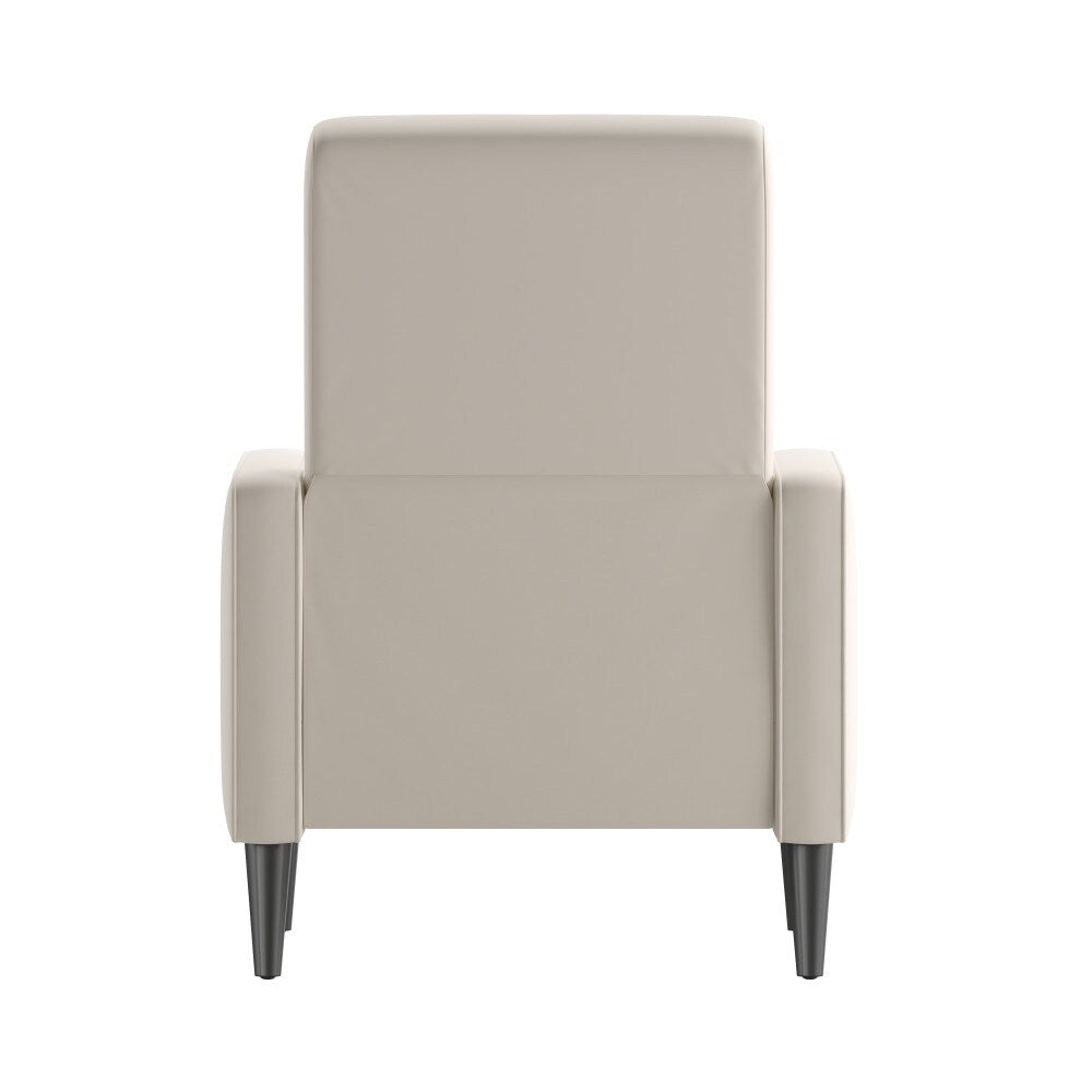 Poltrona reclinabile con schienale imbottito e bottoni