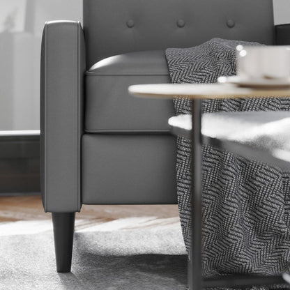 Poltrona reclinabile con schienale imbottito e bottoni