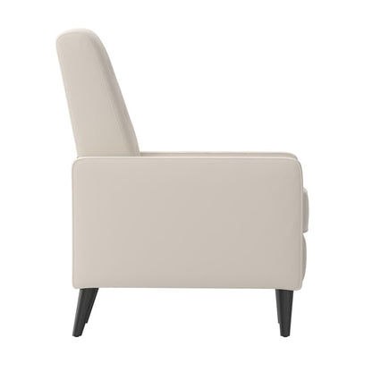 Poltrona reclinabile con schienale imbottito e bottoni