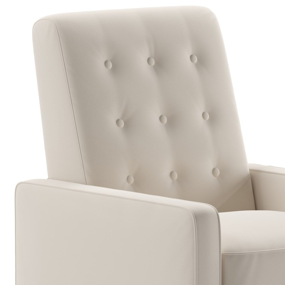 Poltrona reclinabile con schienale imbottito e bottoni