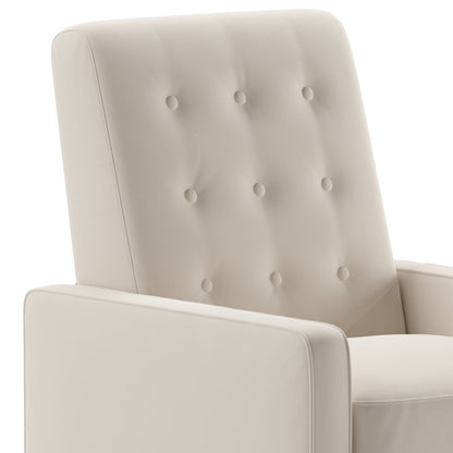 Poltrona reclinabile con schienale imbottito e bottoni