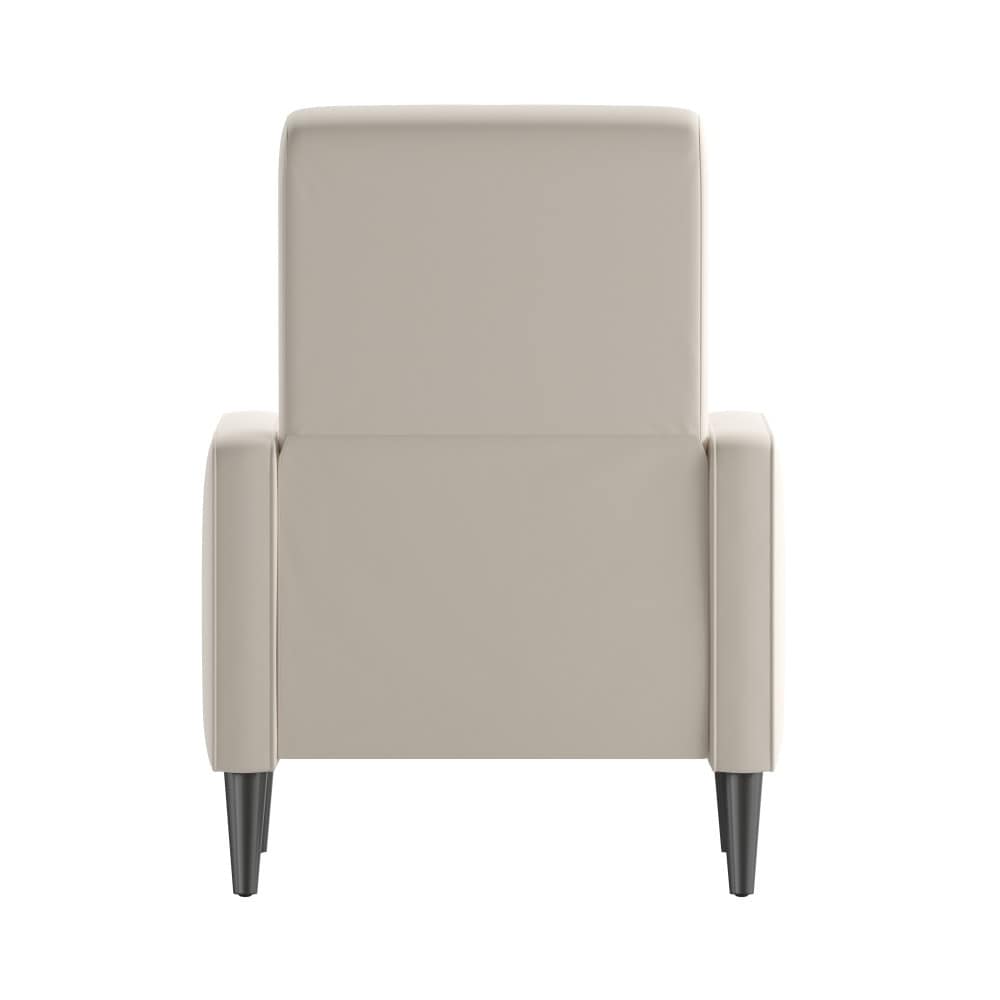 Poltrona reclinabile con schienale imbottito e bottoni