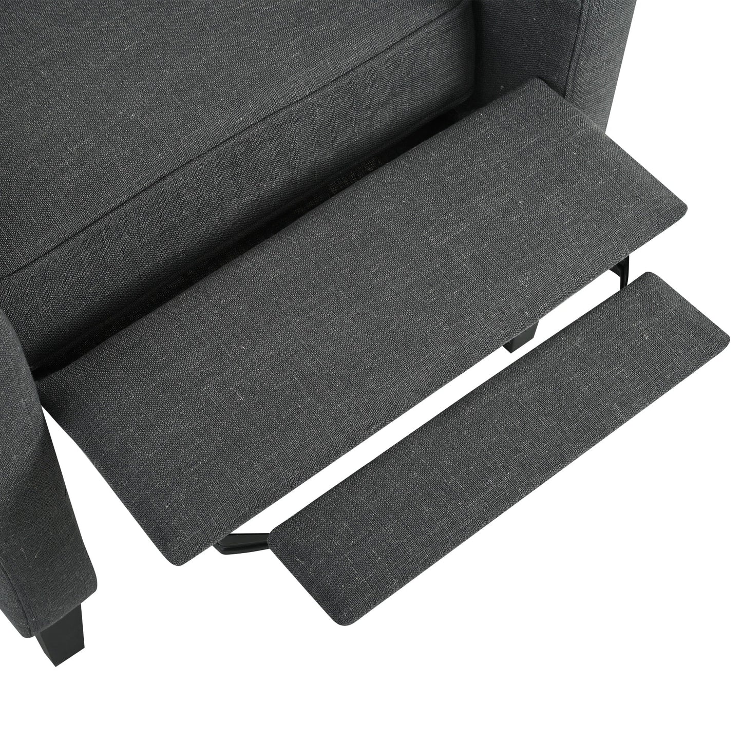 Poltrona reclinabile pushback con tavolino laterale pieghevole e porte USB