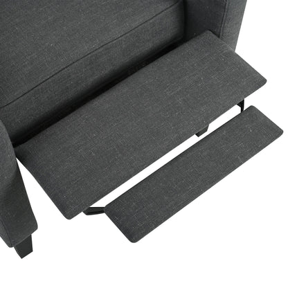 Poltrona reclinabile pushback con tavolino laterale pieghevole e porte USB