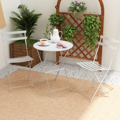 Set da bistrot pieghevole in acciaio da 3 pezzi Pyramid Home Decor