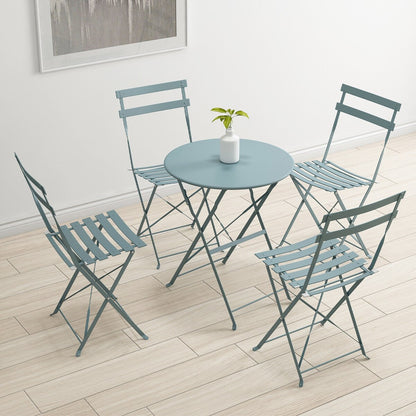 Set da bistrot pieghevole in acciaio da 3 pezzi Pyramid Home Decor