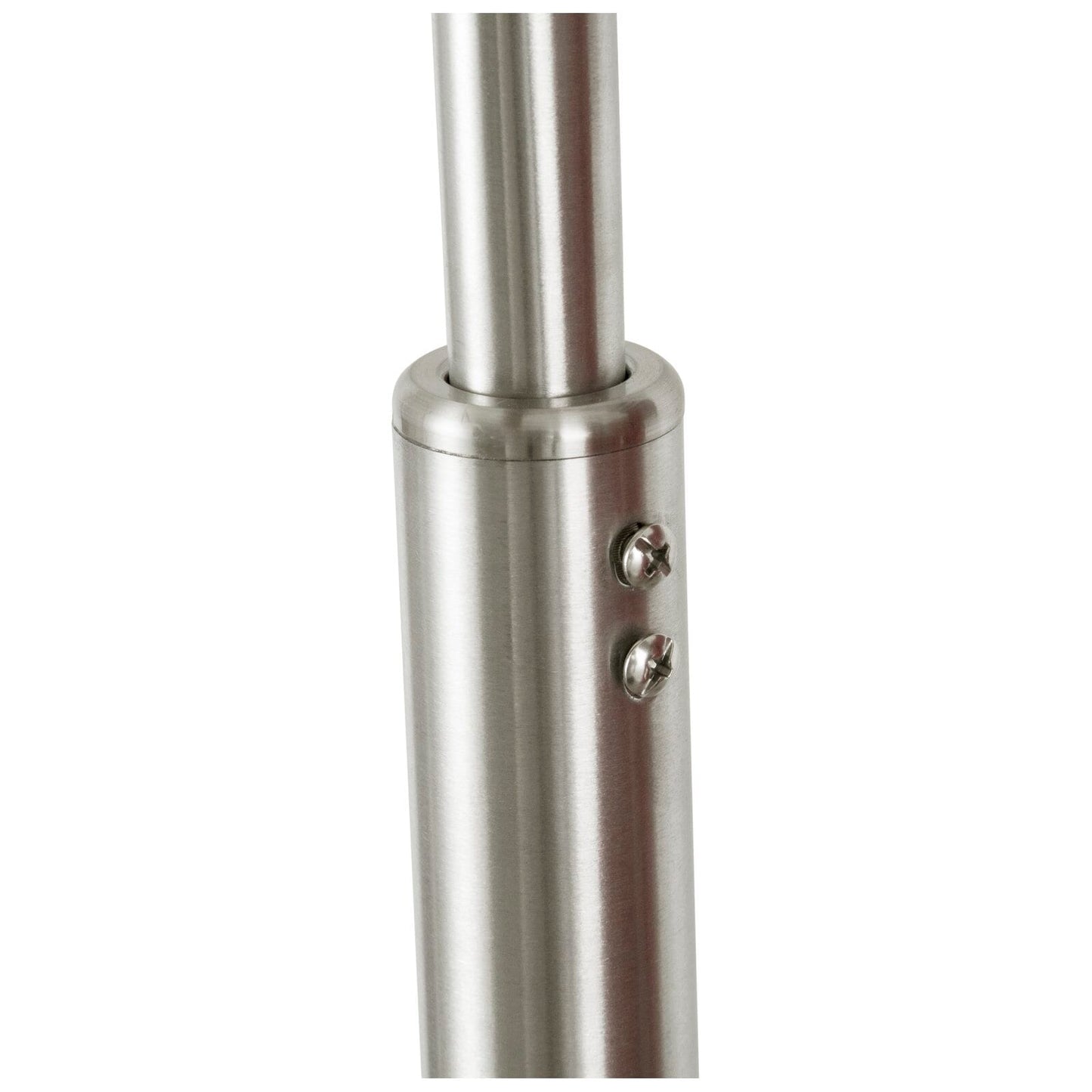 Lampada da terra ad arco regolabile in acciaio Q-Max 81 con paralume extra large e base in marmo