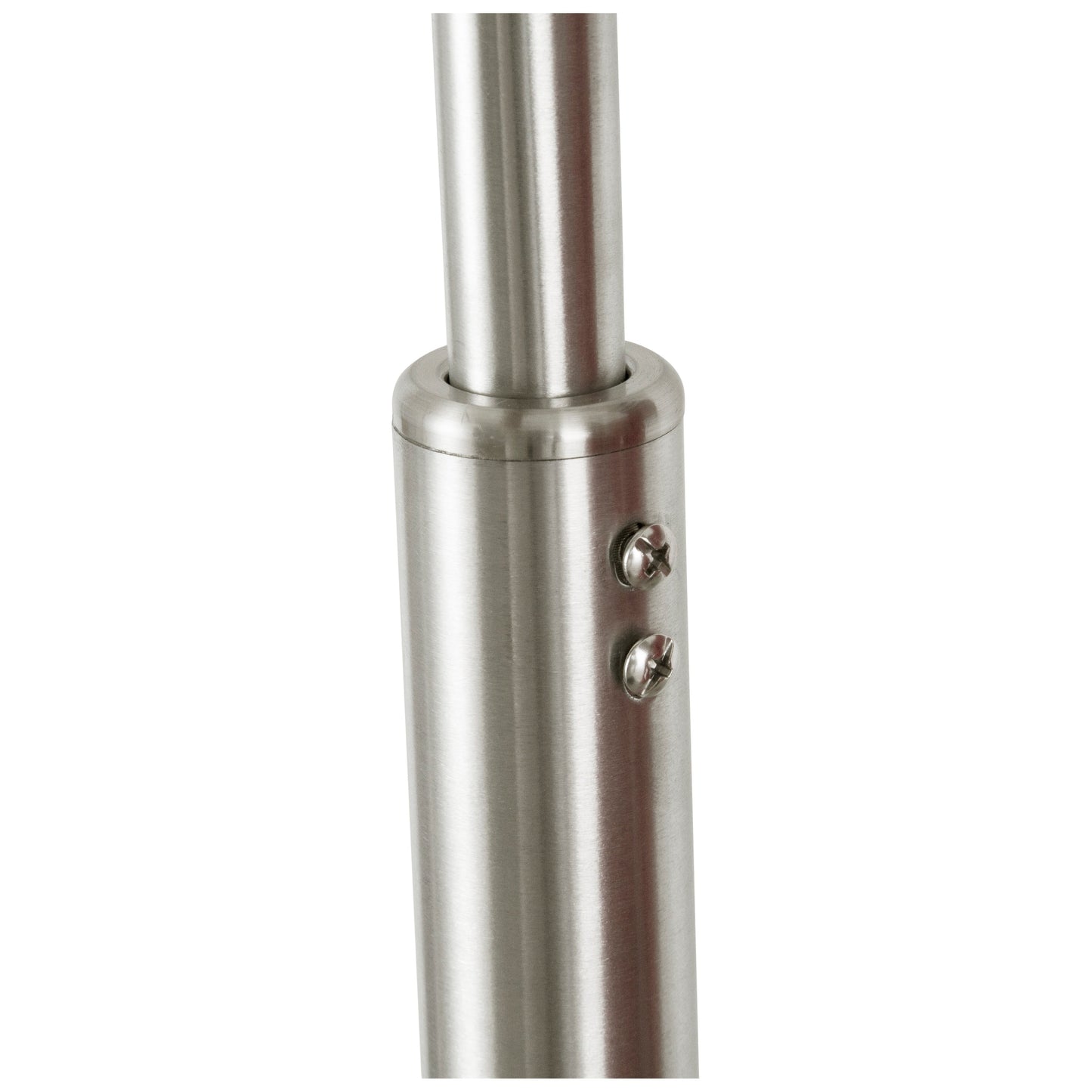 Lampada da terra ad arco regolabile in acciaio Q-Max 81 con paralume extra large e base in marmo