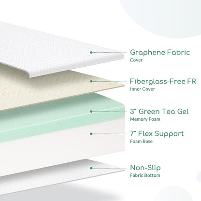 Materasso Queen, materasso in memory foam da 14 pollici Queen in a Box - Materasso Cool Gel Bed semirigido