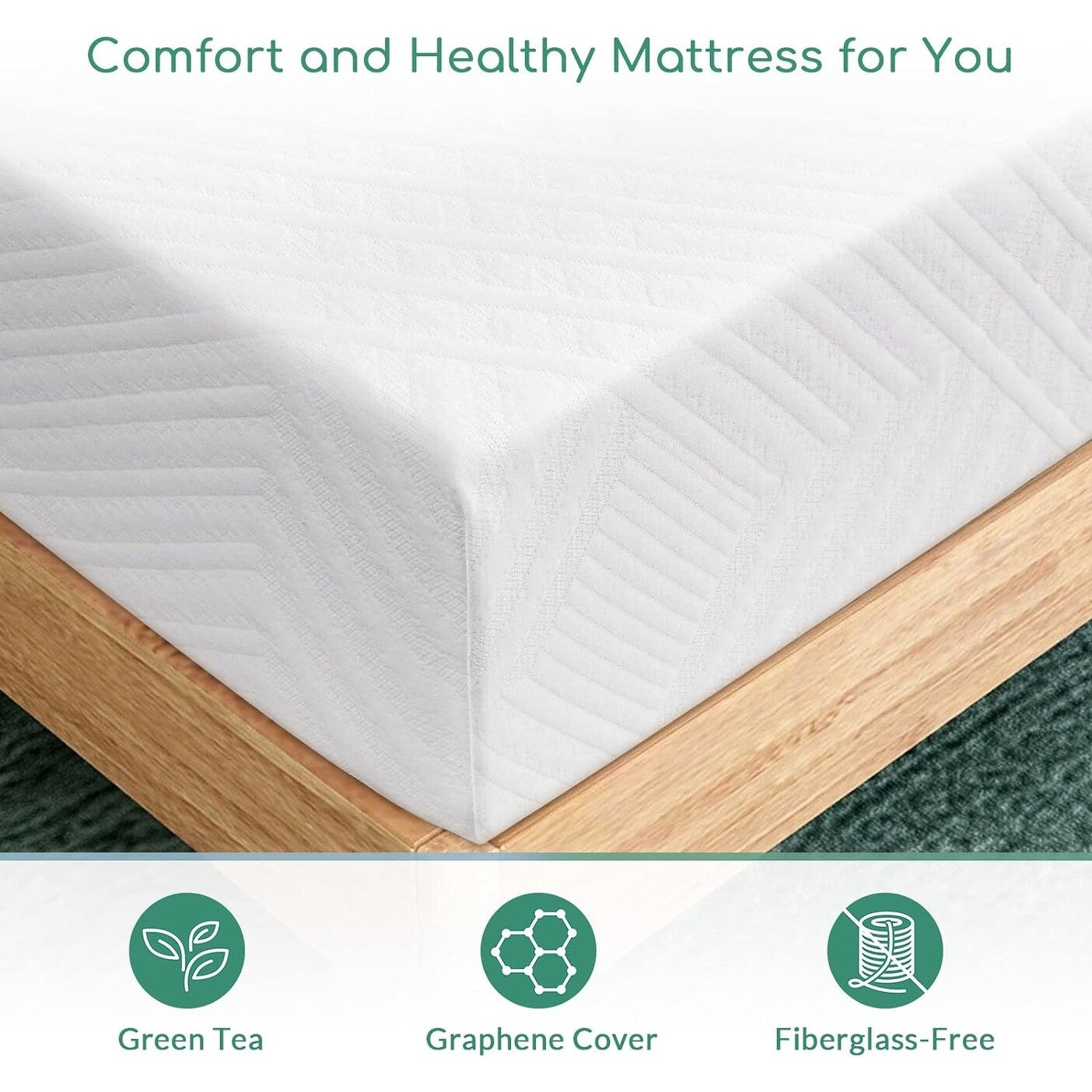 Materasso Queen, materasso in memory foam da 14 pollici Queen in a Box - Materasso Cool Gel Bed semirigido