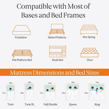 Materasso Queen, materasso in memory foam da 14 pollici Queen in a Box - Materasso Cool Gel Bed semirigido